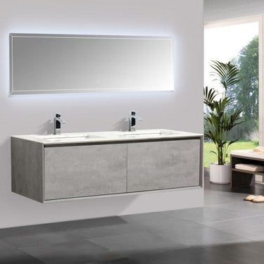 Eviva Vista 60″ Concrete Grey Bathroom Vanity Vanity Eviva